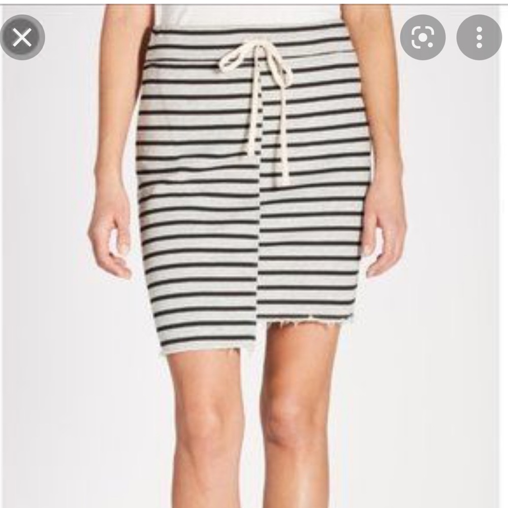 Evereve Sundry asymmetrical stripe skirt 2